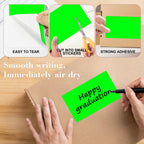 3 x 5 inch Rectangle Sticker Label,250P Adhesive Fluorescent Green Sticker 1 Roll-250PCS