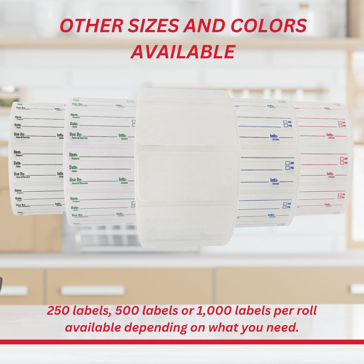2x3 Dissolvable Food Labels, 1000 Label Stickers, Bottle Labels for Storage Bins, Sticker Labels for Food containers, (1000, Blue) 1000 Count