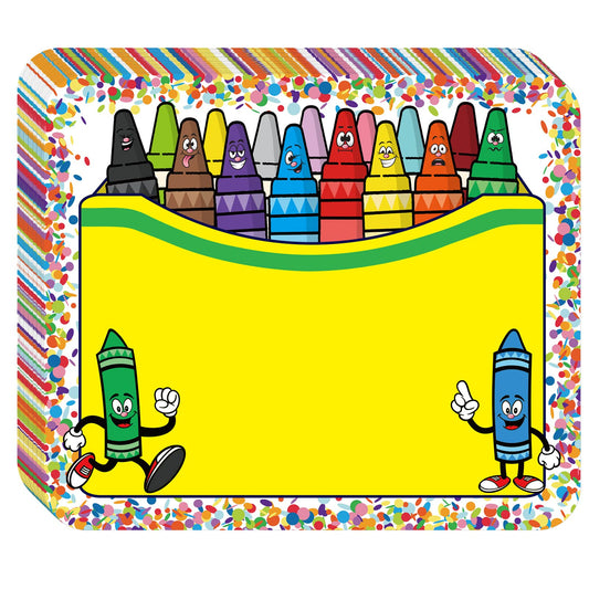 Epakh Name Tags Colorful Self Adhesive Name Tags Labels Sticker Decorative Sticker Labels for Themed Party Family School Office Conferences Classroom Home Crayon Case
