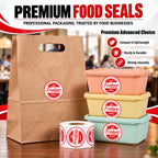 1000 Pcs Food Delivery Tamper Evident Sticker, 2 Inch Round Label