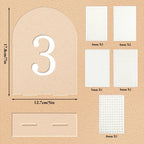 JarThenaAMCS 10pcs Arch 3D Pearl Wedding Table Numbers 1-10