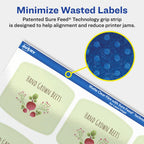 Avery Matte Clear Arched Square Labels, Sure Feed Technology, 2" x 2-3/16", 300 Matte Clear Labels, Print-to-The-Edge, Laser/Inkjet Printable 300 labels