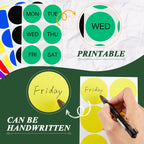 Zonon 1200 Pieces 2 Inch Colored Dot Stickers 10 Color Printable & Writable