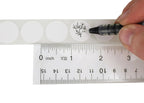 ChromaLabel round colored sticker dots, white 3/4 inch, removable sticky labels for color coding, 1000 per dispenser box.