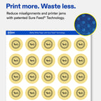 Avery® Matte White Round Labels, 1.25" Diameter, 3000 Total 3,000 labels