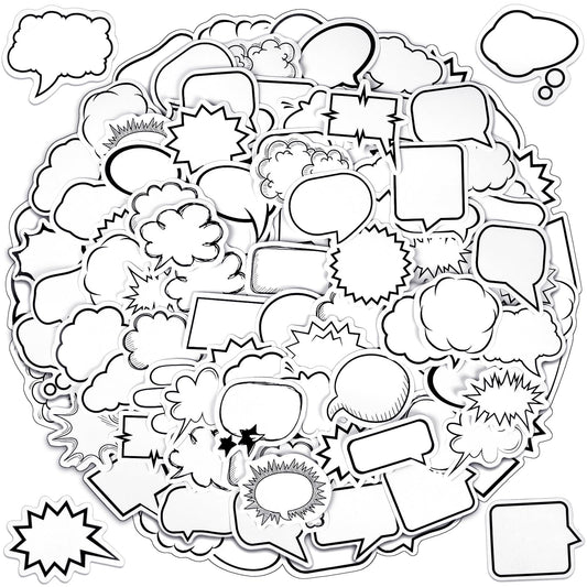 140Pcs Thought Bubble Stickers, Cute Adhesive Speech Bubble Stickers, Dialog Box Paper Stickers for Scrapbooking, Journaling, Photo, Drawing, Planners, Diary, Art Crafts DIY Decoration