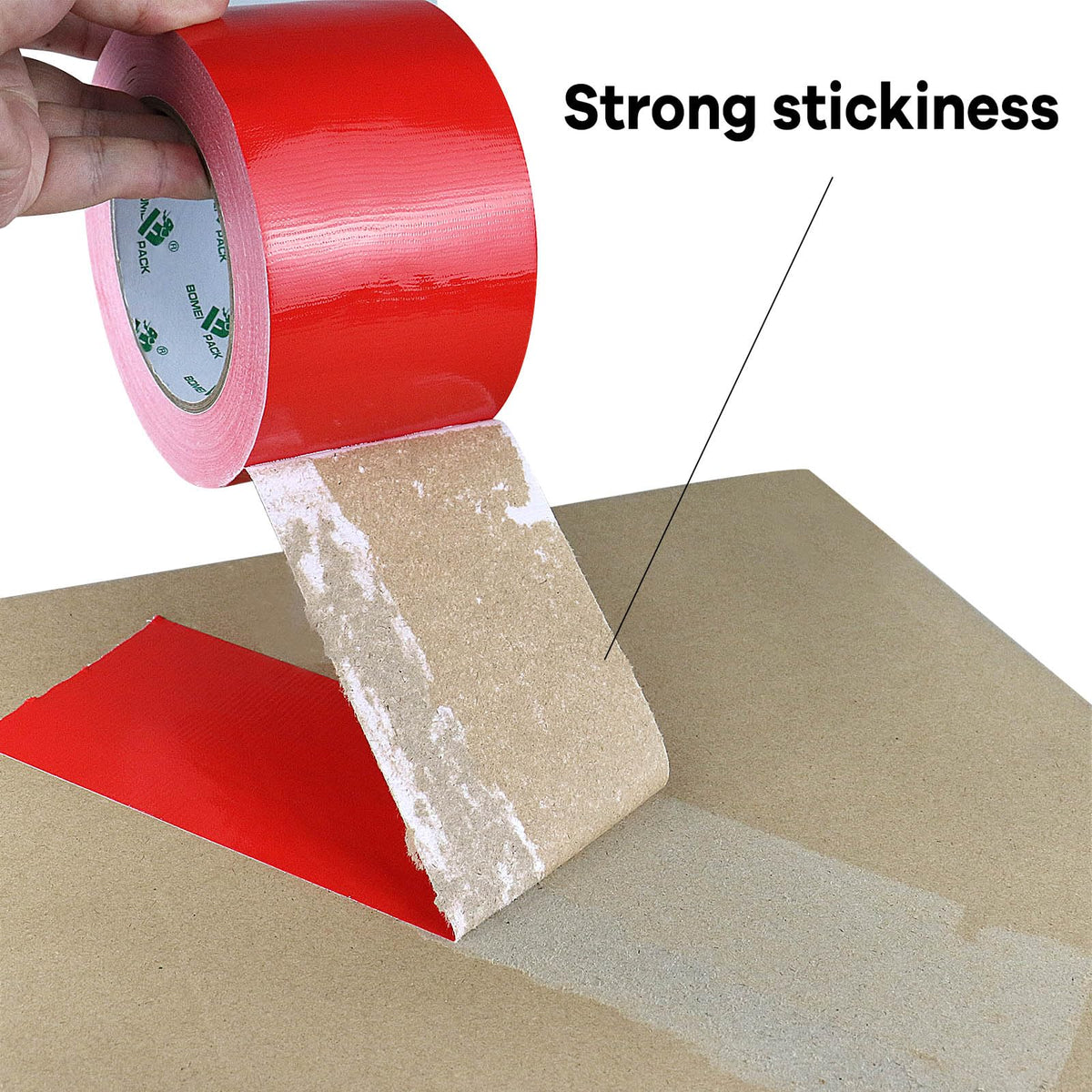 BOMEI PACK 3 Inch Red Duct Tape Waterproof,Heavy Duty,3 Inch x 35 Yards,9 Mil Industrial Grade Yellow Duct,No Residue,Strong,Flexible and All Weather,Professional for Indoor & Outdoor Use