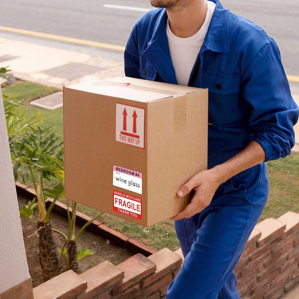 Color Coded Writable Moving Box Labels Household Packing Classification 1200