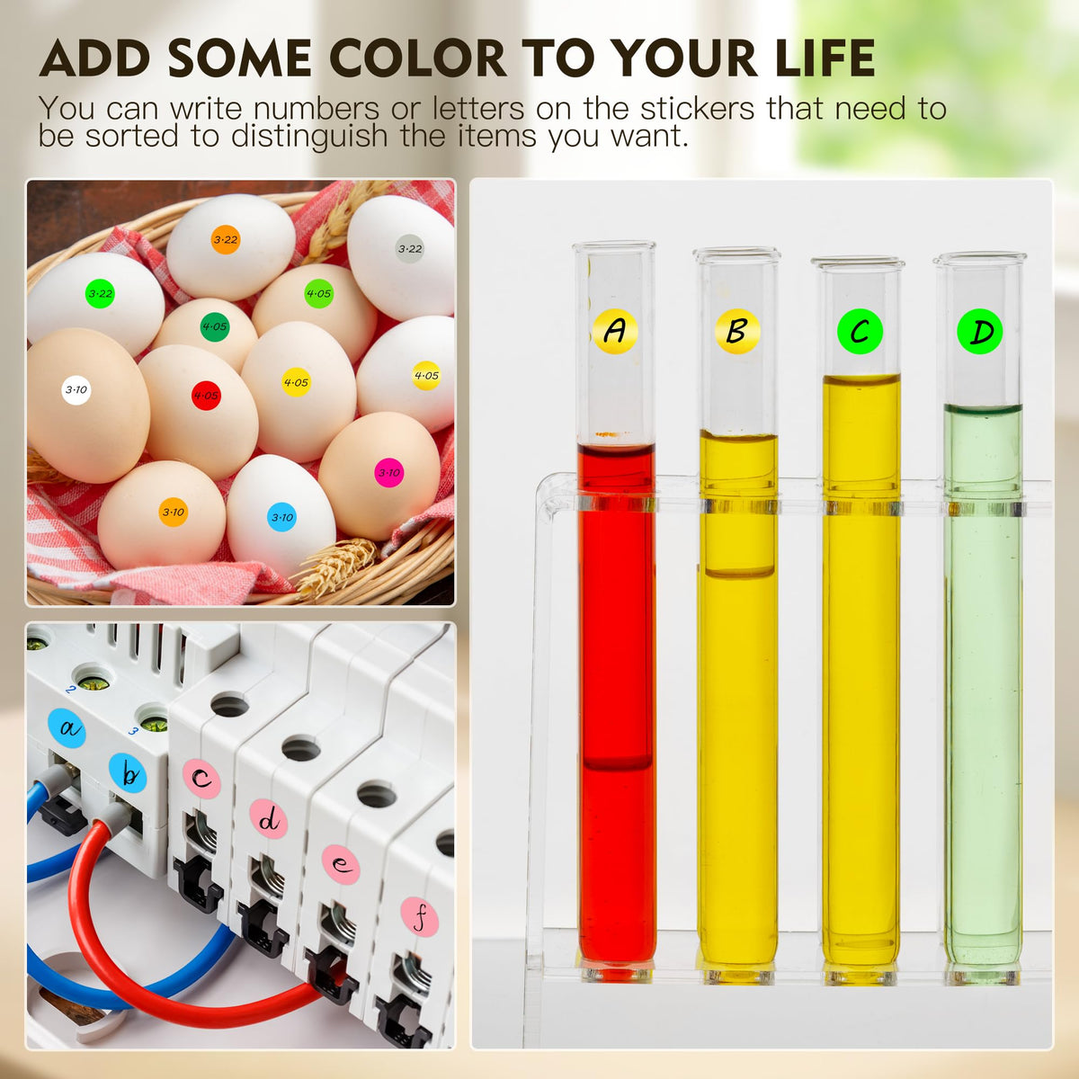 1/4" Round Color-Code Dot Sticker,Color Coding Circle Label (Multicolor) 16 Colors 0.25 X 0.25 inch