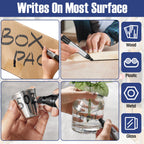 Fuutreo 10 Pack Jumbo Permanent Markers Chisel Tip Quick Dry Black