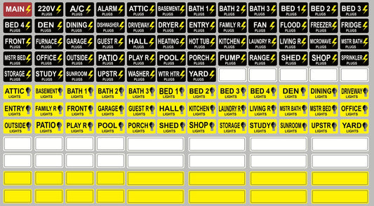 Circuit Breaker Box Stickers Removable Stickers for Electrical Plugs and Lights Circuit Breaker in Office and Home