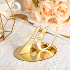 Yalikop 10 Pcs Wedding Table Numbers with Holder 1-10 Mirror, Gold