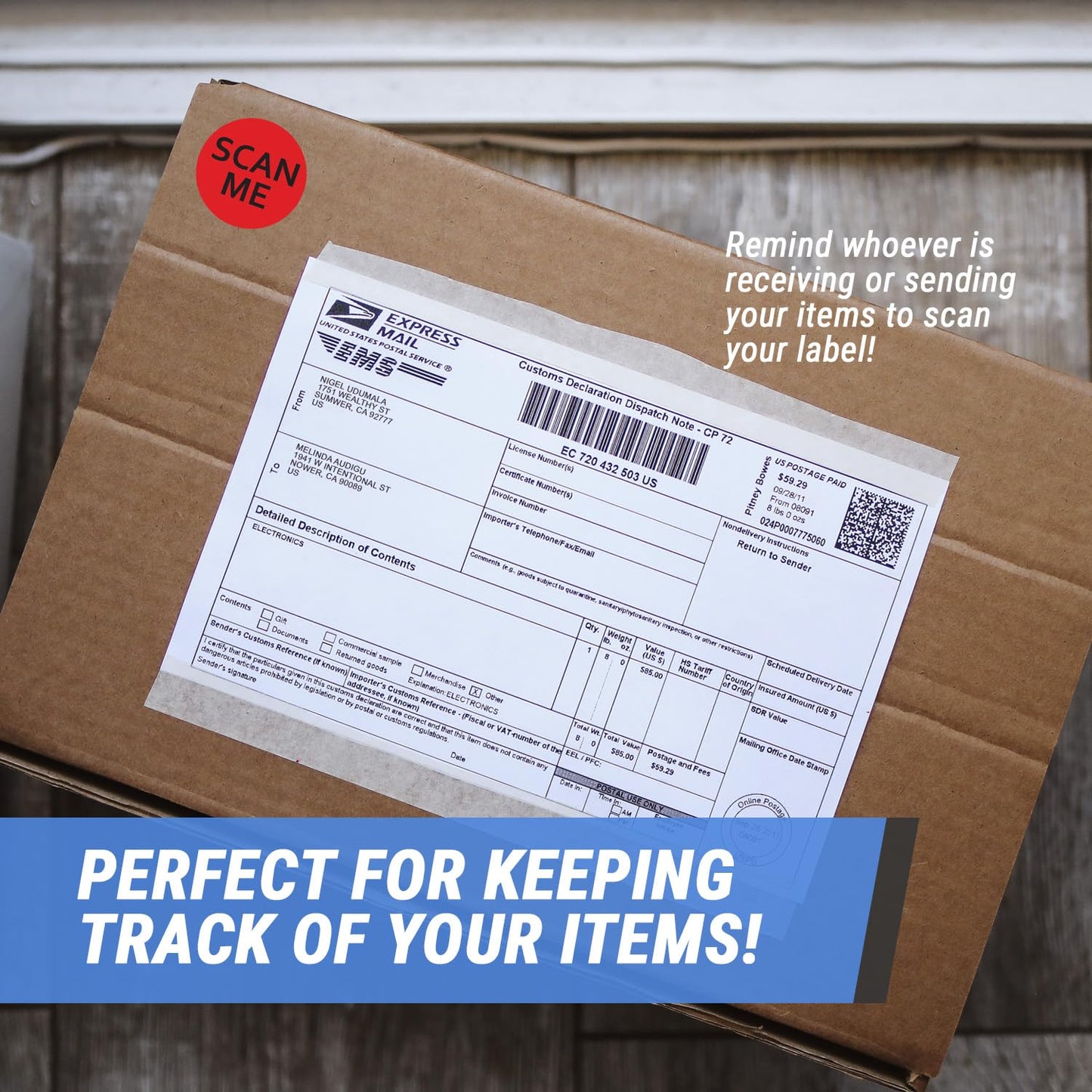 300 Labels - 1.5 inch, Round - Circle Dot Scan Me Labels with Self Adhesive, Ideal for Tracking Number Updates, Shipping Mailing Labels/Stickers (Bright Redl) 300 Labels Fluorescent Red
