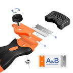 Kapoua double edge razor blade scraper with 30 blades, circular paint scraper remover tool for labels, decals, and auto window tint.
