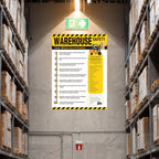3 Pcs Workplace Safety Rules Poster, Warehouse