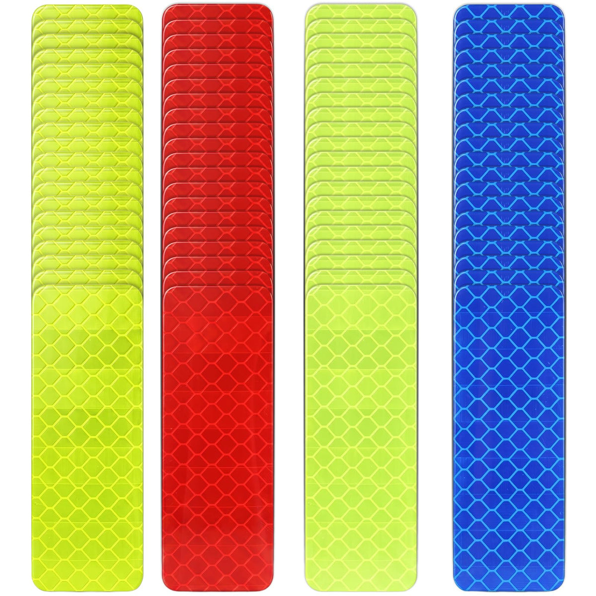 YUXIANLB 80 PCS Reflective Safety Tape Stickers, High Visibility Reflective Tape, Waterproof Warning Safety Reflector Tapes for Car Trailer Truck Bike Motorcycle Helmet