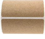 2" x 3" Brown Kraft Rectangle Color Code Labels / 250 Permanent Adhesive Write On Labels/Blank Kraft Stickers