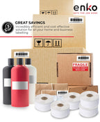 enKo [6 Rolls, 1560 Labels] Large Address, Shipping & Barcode Labels 30321 (1-4/10 x 3-1/2) Compatible for Dymo LabelWriter