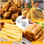 12 Pcs Mini Square Fry Basket Bulk Stainless Steel French Fry Holder Food Baskets for Serving Fryer Container with Handle Reusable Small Deep Fryer Holder for Home Kitchen Decor (Silver)