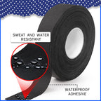 D-Xam Hockey Tape Black Grip Tape 2 Roll Athletic Sports Tape 1inch Multipurpose Cloth Tape for Lacrosse Stick Handles Pullup Bars Tools Fingers Water-Resistan Protect from Scratches Smudges Orange