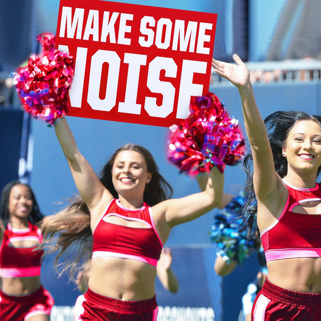 GlikCeil Extra Large Cheer Signs for Competition 18 x 24 Inch,Red Red