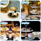 3 Tier Cake Stand Hardware Tiered Tray Hardware, 6 Sets Cake Stand Fittings Hardware for Cake Stand Mold, Silver Crown, Decoration Accessories for Wedding Family Banquet