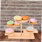 Space-Saving Wooden Jewelry Display Rack for Craft Shows Decor Makeup and Home Decor