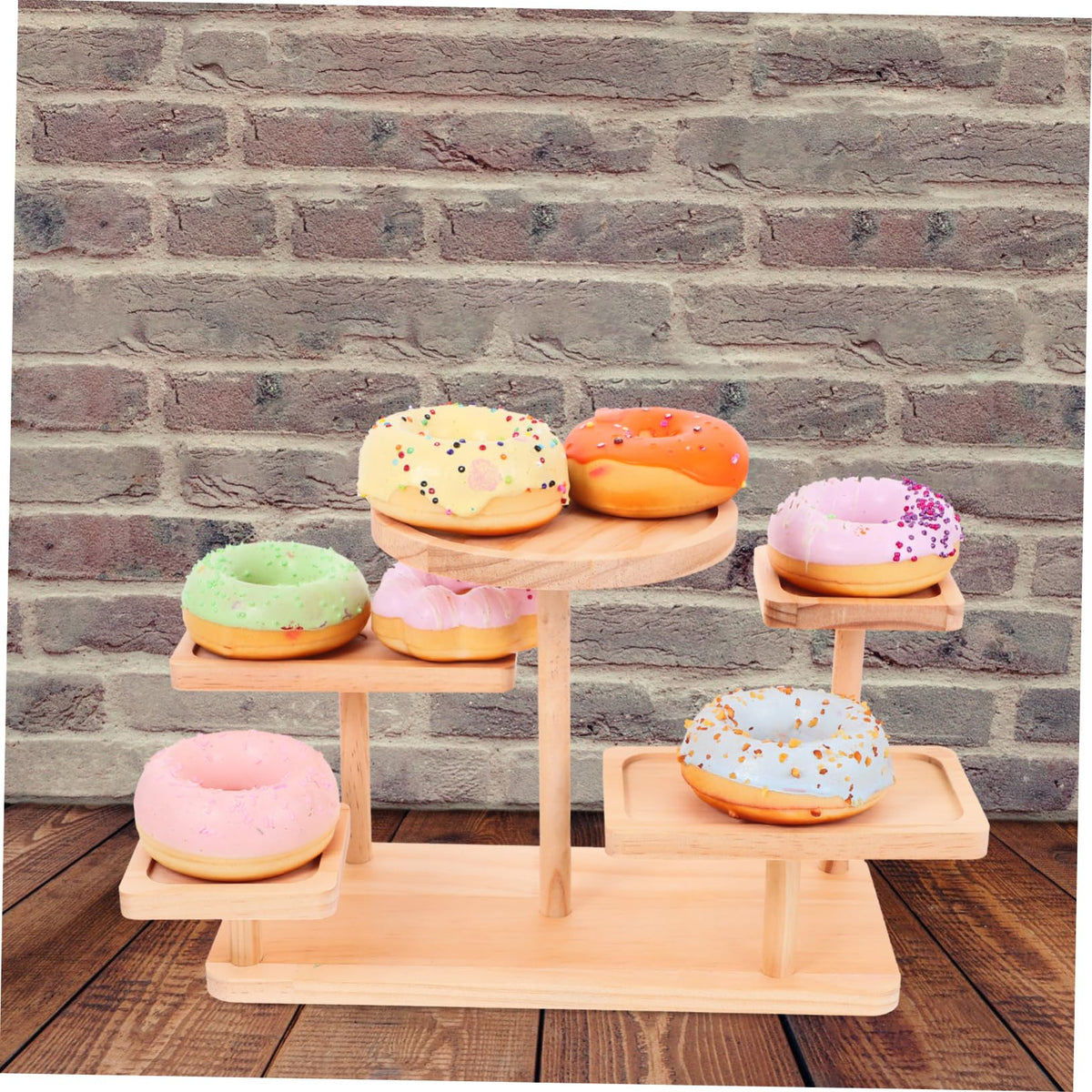 Space-Saving Wooden Jewelry Display Rack for Craft Shows Decor Makeup and Home Decor