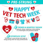 Happy Vet Tech Week Banner, Veterinary Technician Appreciation Decor