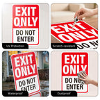 2Pack Exit Only Do Not Enter Sign 18"×12" Engineer Grade Reflective