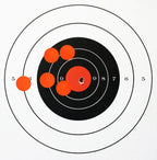 ChromaLabel 1 Inch fluorescent red round target pasters for shooting, 1000 labels per dispenser box, ideal for marksmanship training