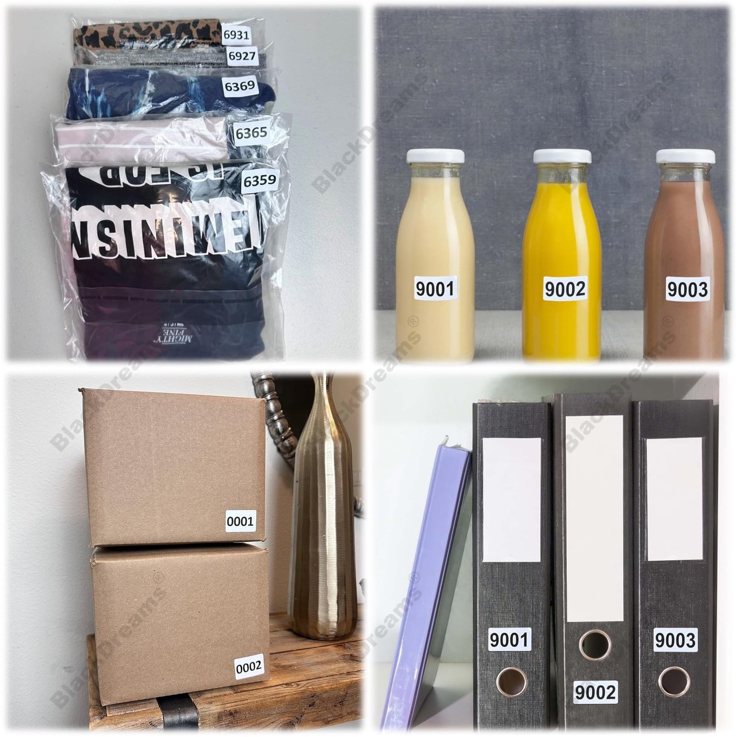 Consecutively Numbered Labels. Measure: 2"x1" PVC Material (Various Number Sequences Available) (1001-2000) Polyvinyl Chloride 1001-2000