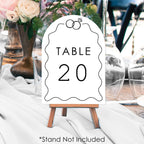 Big Dot of Happiness Wedding Rings Table Numbers, Engagement and Anniversary Party Decor, Wedding Centerpieces, Double-Sided 5 x 7 inches Cards, Table Numbers - 1-20