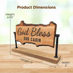 Rustic Cabin Wood Table Roller with Reversible Signs