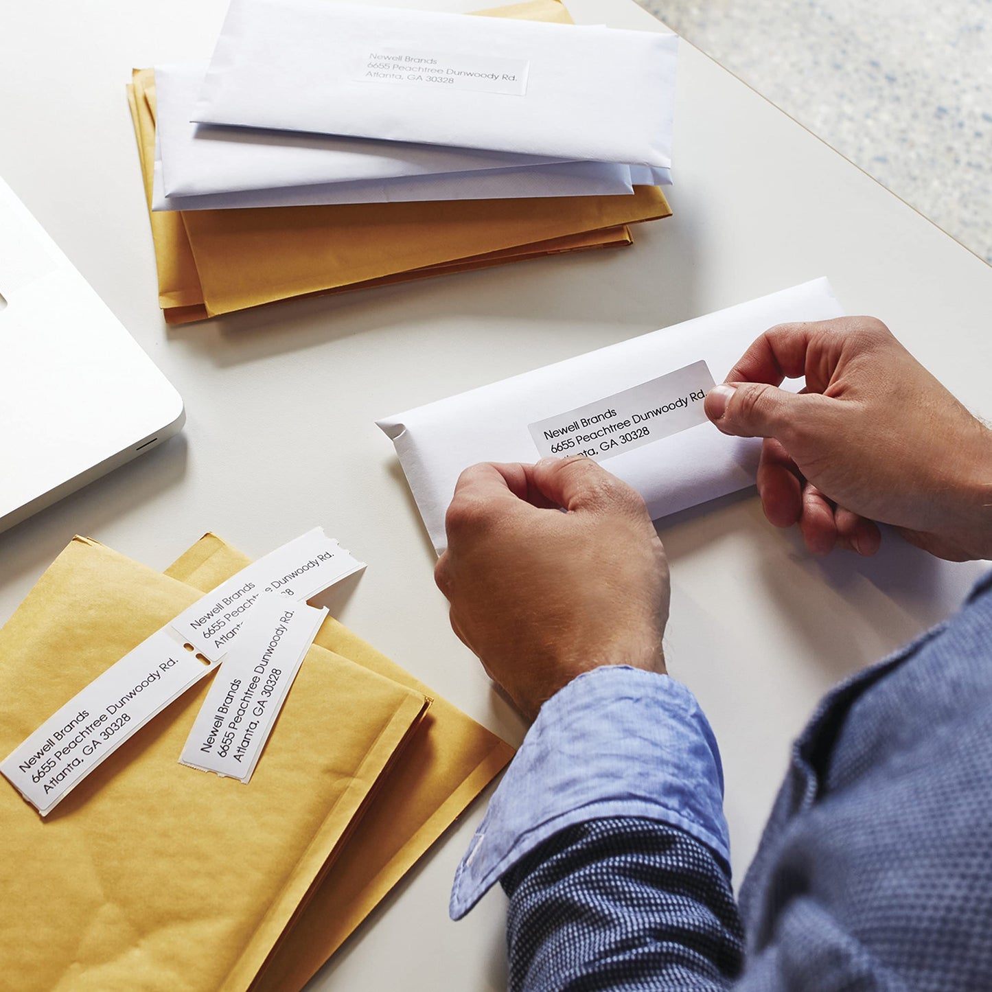 DYMO Authentic LW Mailing Address Labels for LabelWriter Label Printers, (1-1/8" x 3-1/2"), 3 Rolls of 350 (1050 Total) Address label