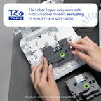 Brother Genuine P-Touch TZe White Print on Clear Label Tape (TZe145), Laminated,3/4in x 26.2ft (18mm x 8m), for Select P-Touch Label Makers, Durable, Water-Resistant, Indoor/Outdoor Use
