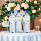 Mobiusea Creation Wedding Water Bottle Labels | Blue Floral Gold Foil | 50pcs Water Bottle Labels for Wedding, Bridal Shower, Birthday, Baby Shower and Party (Pack of 2) 1.97" x 8.27" (Pack of 2)