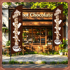 2 Pcs 11.2 FT Hot Chocolate Feather Flag Hot Chocolate Swooper Flag Only