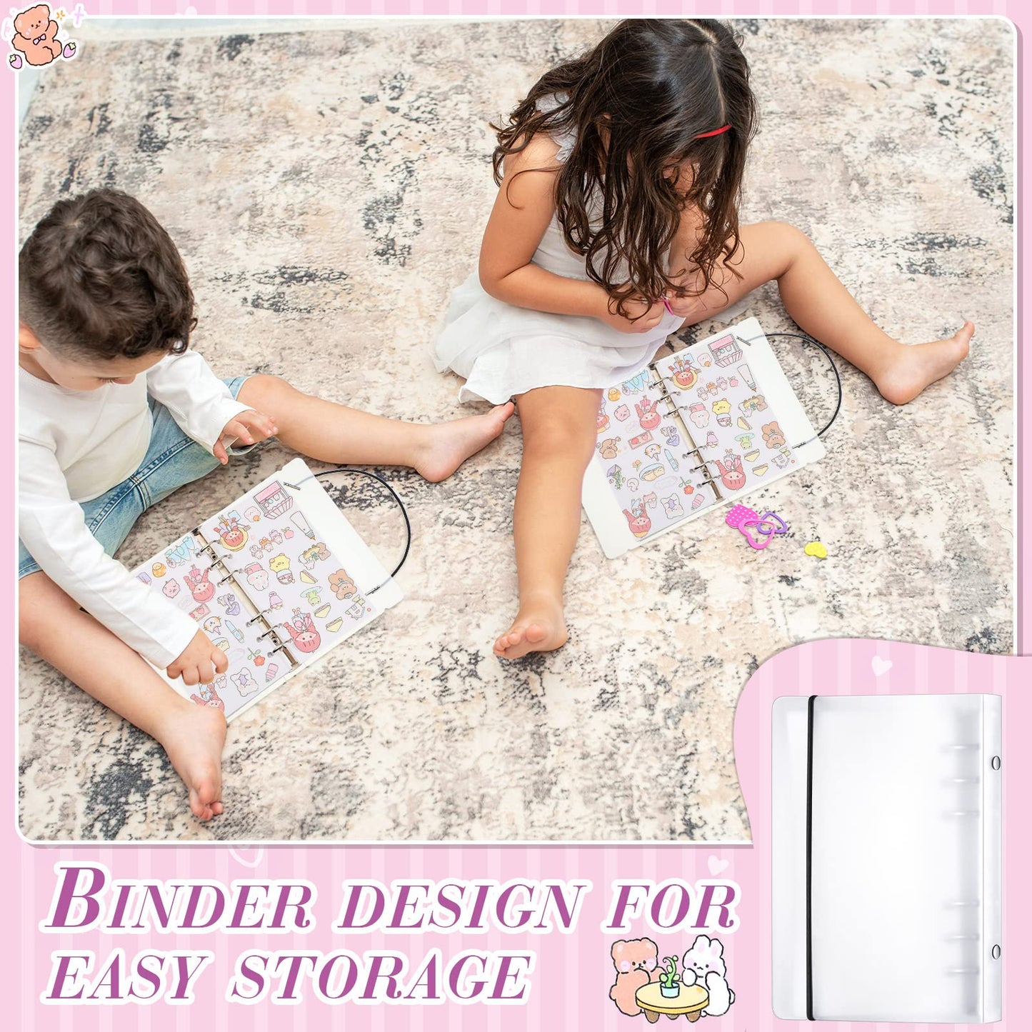 Spakon Sticker Collecting Album Sheets Reusable Book Sticker Collection Accessories for Collection Back to School Gifts, A6/A5(1 Piece,A6) 1