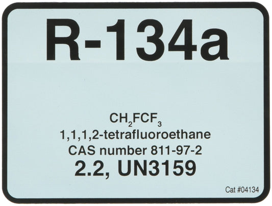 Diversitech R-134A Color Coded Refrigerant ID Label (04134)