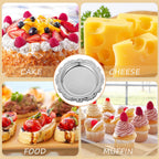 PRETYZOOM Silver Iron Serving Tray 20.00X20.00X1.50cm Decorative Tray