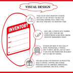 Inventory Control Labels 2x2 Inch Red Fluorescent Stickers for Warehouse