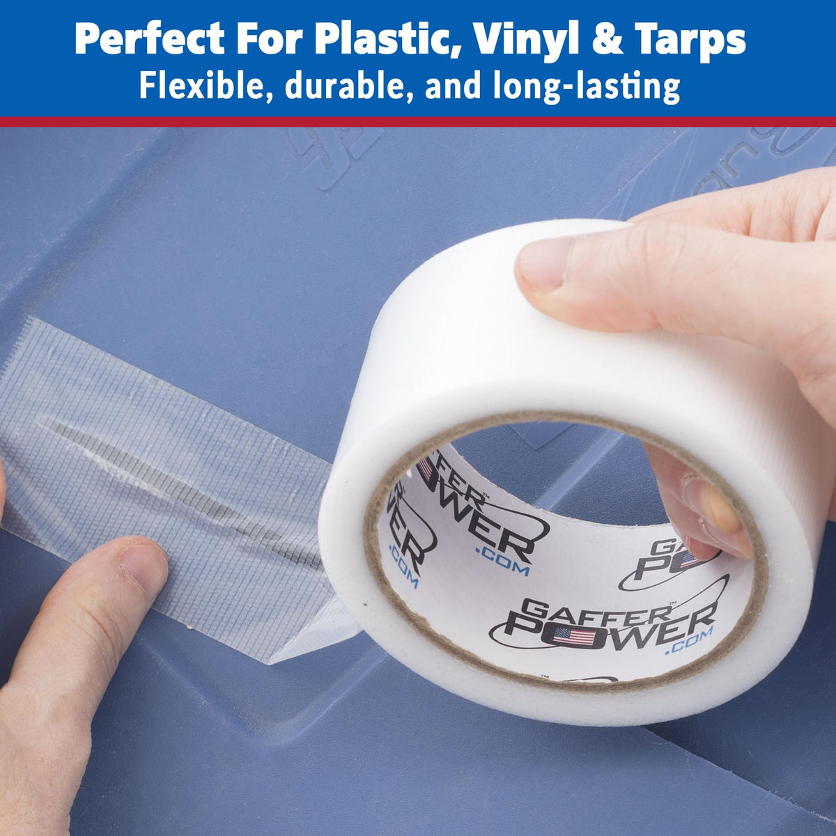 Gaffer Power Clear Repair Tape 2” x 20 Yards – Semi-Transparent Waterproof Duct Tape for Discreet Repairs, Sealing & Patching – Heavy Duty, Weather Resistant 2 Inch x 20 Yards