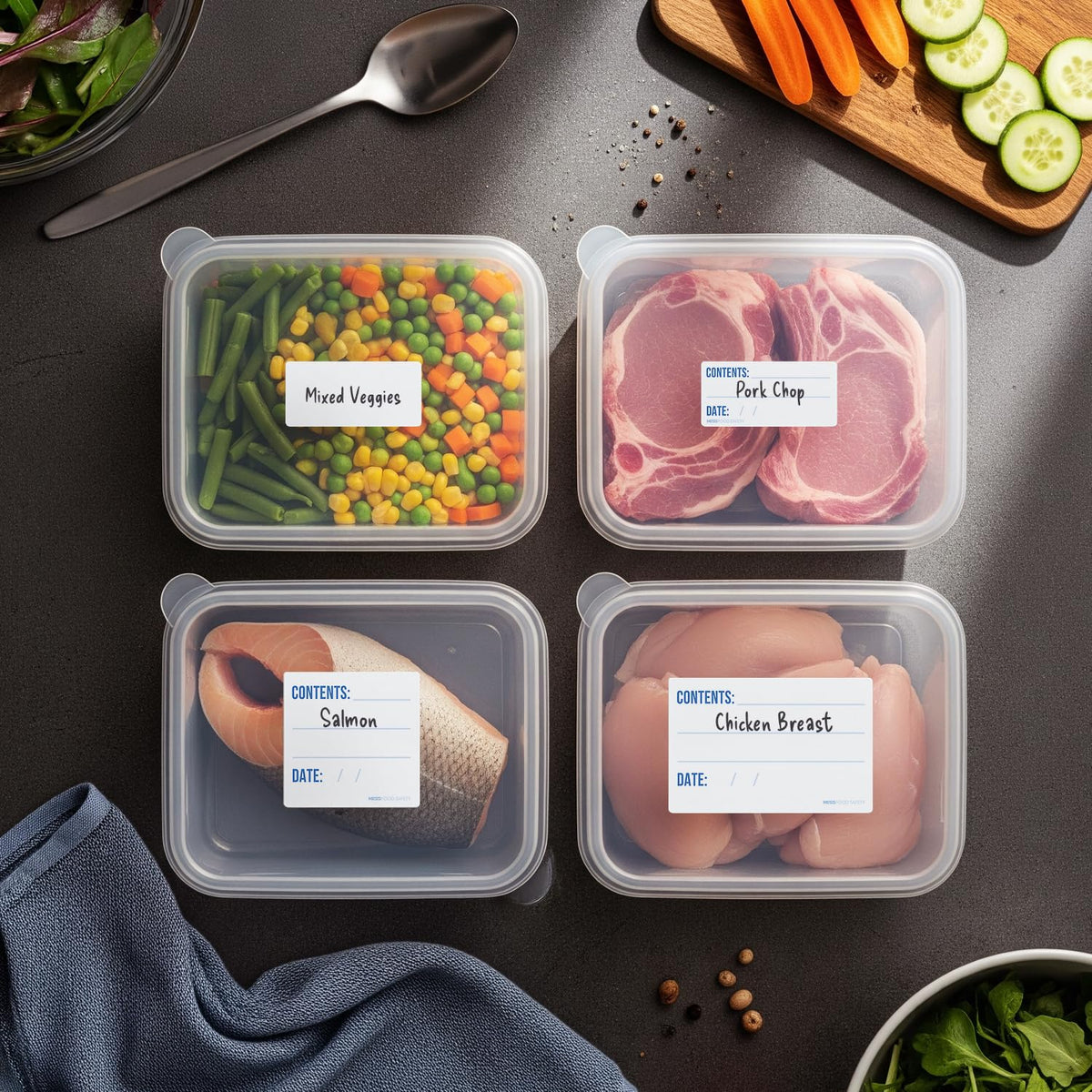 Freezer Labels 2x3 in 300/Roll, Dissolvable Removable Canning Jar Stickers 2x3" Fill In