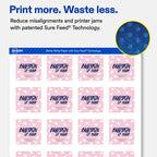 Avery® Matte White Square Labels, 1.5" x 1.5", 500 Total 500 labels