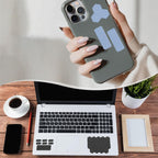 PATIKIL 1 Set Plum Blossom Pattern Phone Grip Tape, Universal Mouse Grip Strips Adhesive, Pre-Cut Strips Pre-Laminated Sweat Absorbing Adhesive Patches for Cellphone Laptop Mouse,Black Black