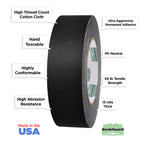 BookGuard Premium bookbinding repair cloth tape, 1.5-inch wide, 30-yard roll, durable packing tape for book restoration.