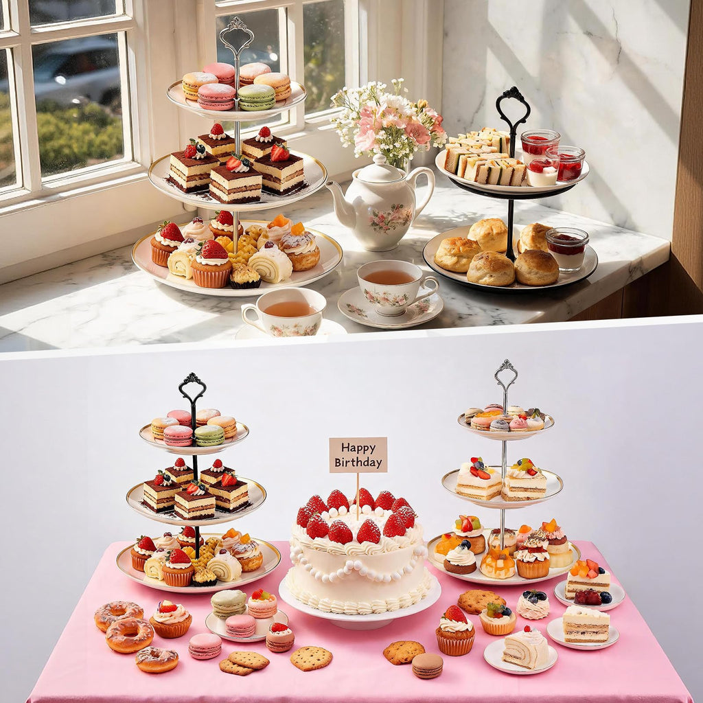6 Pack 3 Tier Cake Stand Hardware Tiered Dessert Tray Plate Hardware Kit