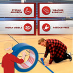 XFasten Vinyl Floor Tape 2 Inch x 36 Yards 6 Mils | Gym and Court Marking Tape for Outdoor, Gymnasium, Classroom | Blue Marking Tape for Dancefloor