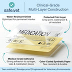 Blank Veterinary Syringe Labels — Write-On Labels for Custom Drug Identification – Roll of 500 | Safe Vet White